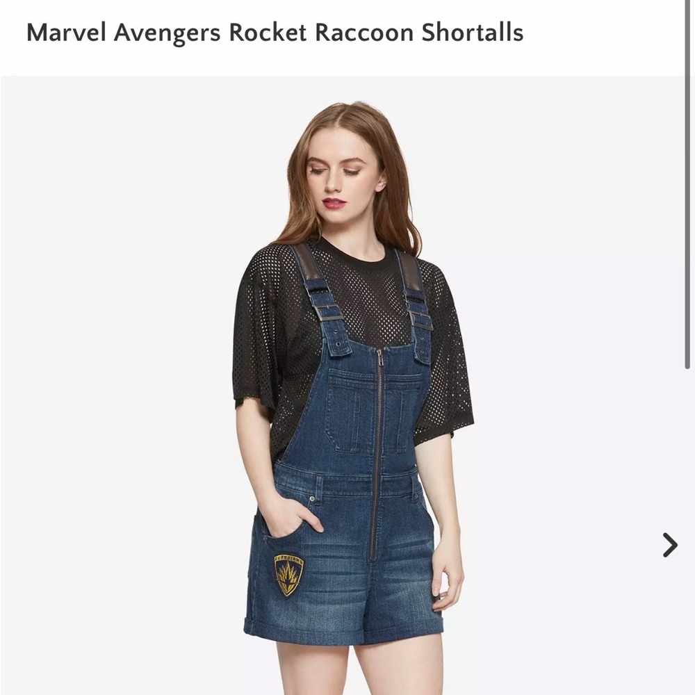 Her Universe Marvel Avengers Rocket Raccoon Shortalls